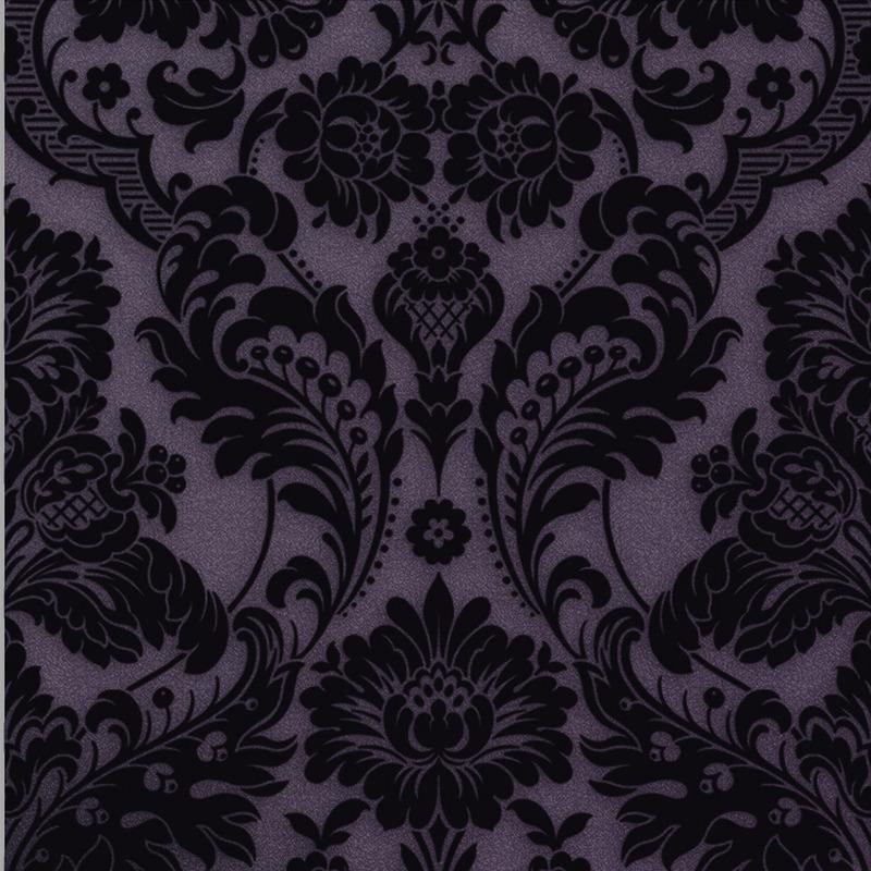 Gothic Damask Flock Wallpaper Sample Swatch - Image 6