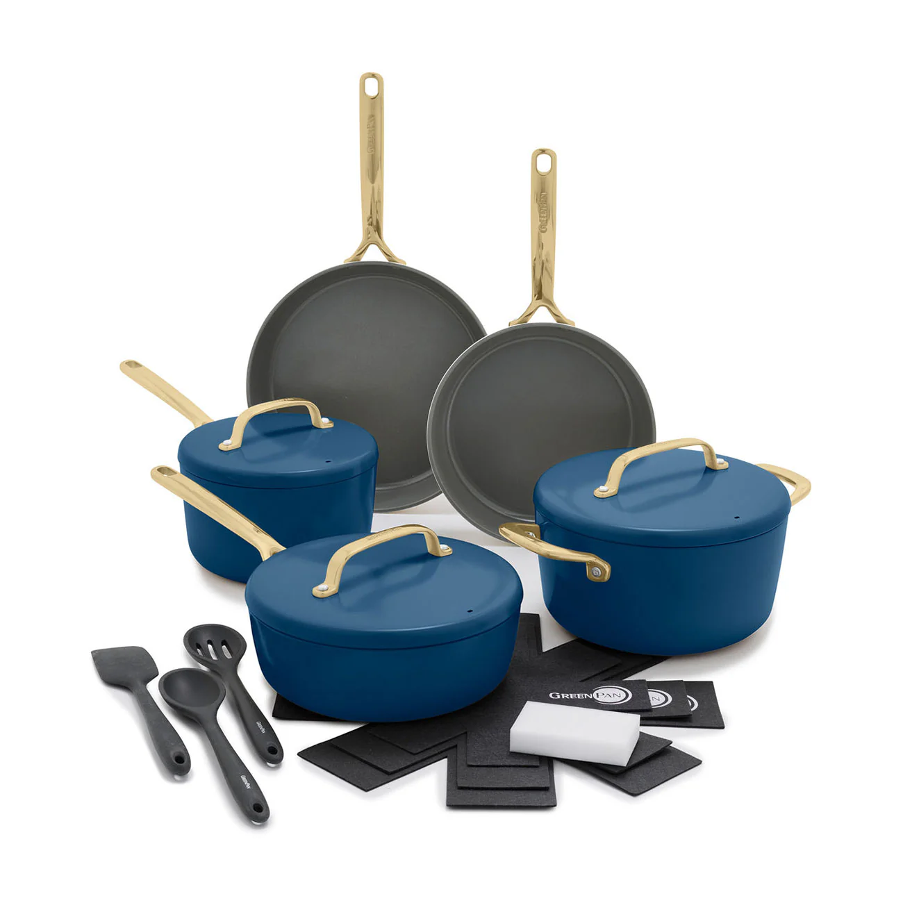 GP5 Nonstick 11-Piece Cookware Set with Champagne Handles - Image 7