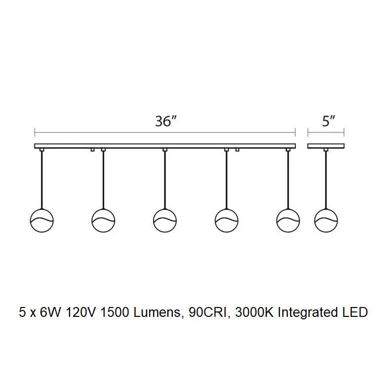 Grapes Five Light Pendant Light - Image 5