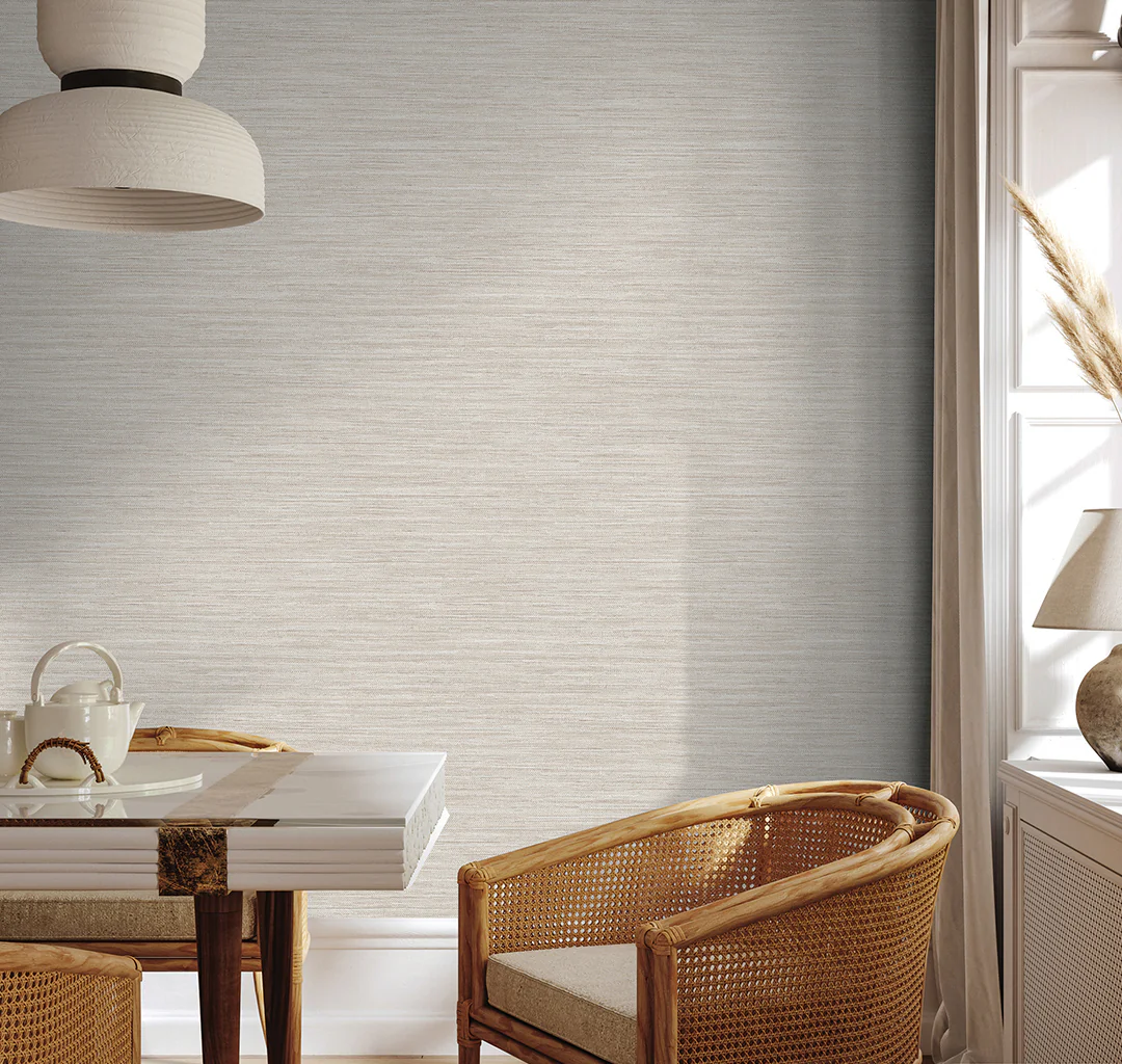 Horizontal Faux Grasscloth Removable Wallpaper - Image 10