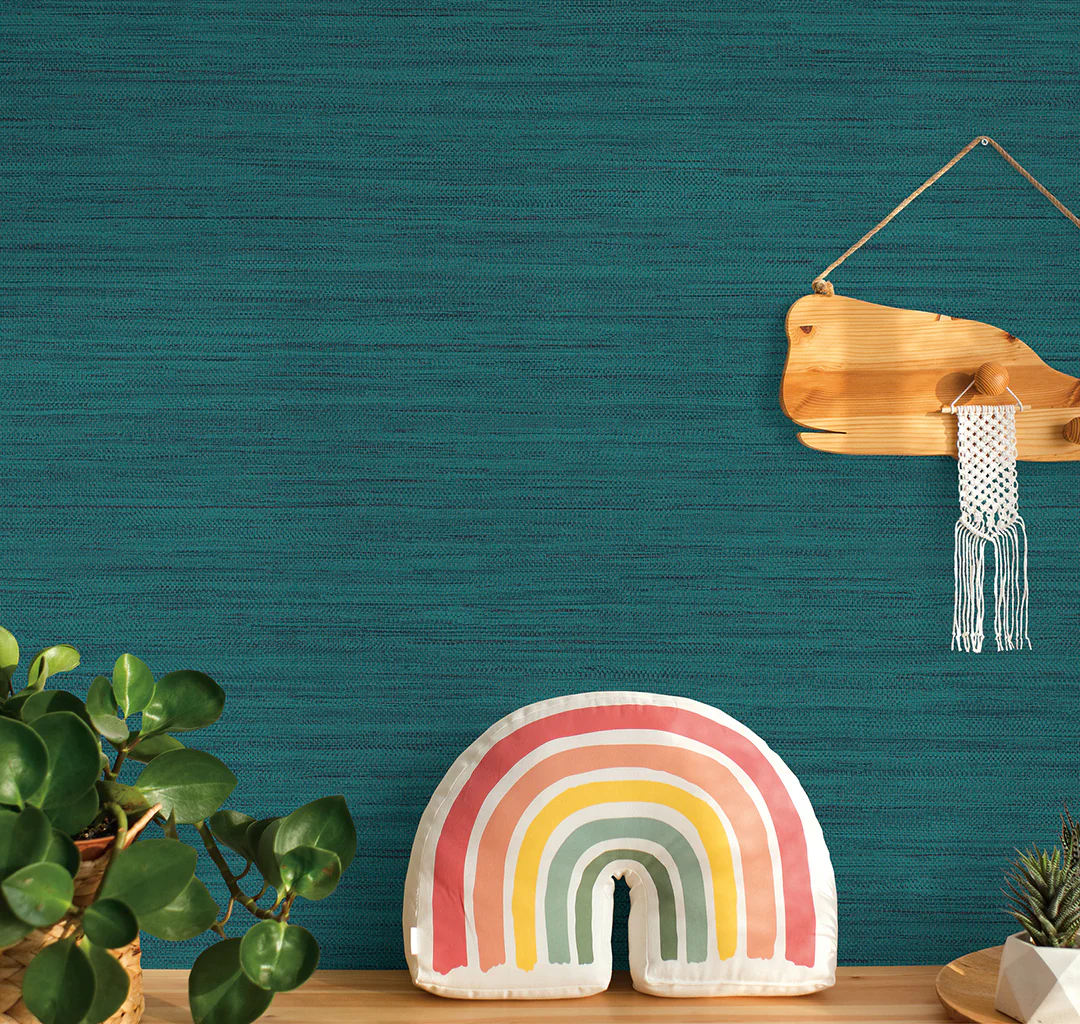 Horizontal Faux Grasscloth Removable Wallpaper - Image 18