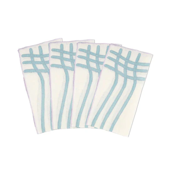 Grid Embroidered Napkin (Set of 4)
