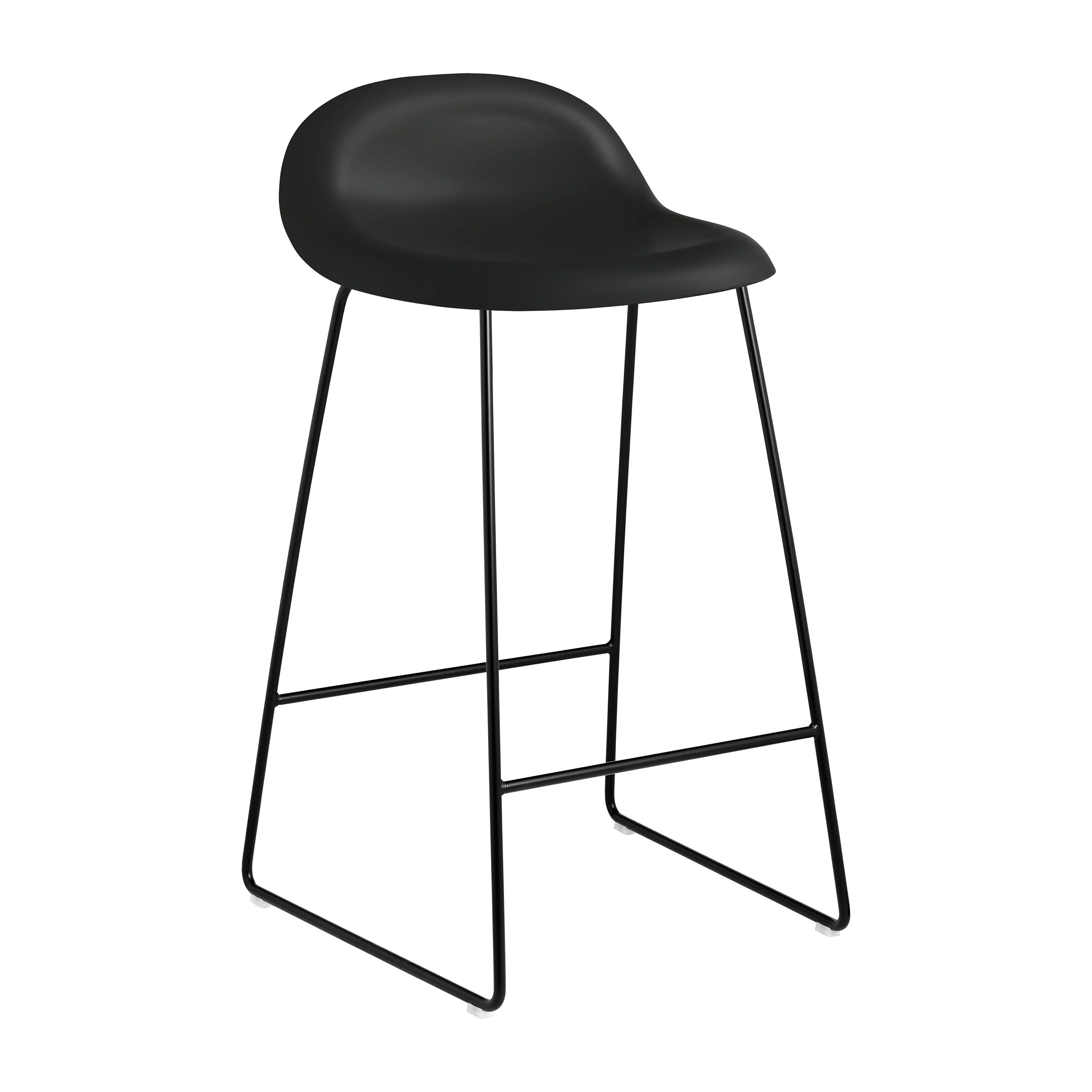 GUBI 3D Non Upholstered Bar and Counter Stool - Sledge Base - Image 18