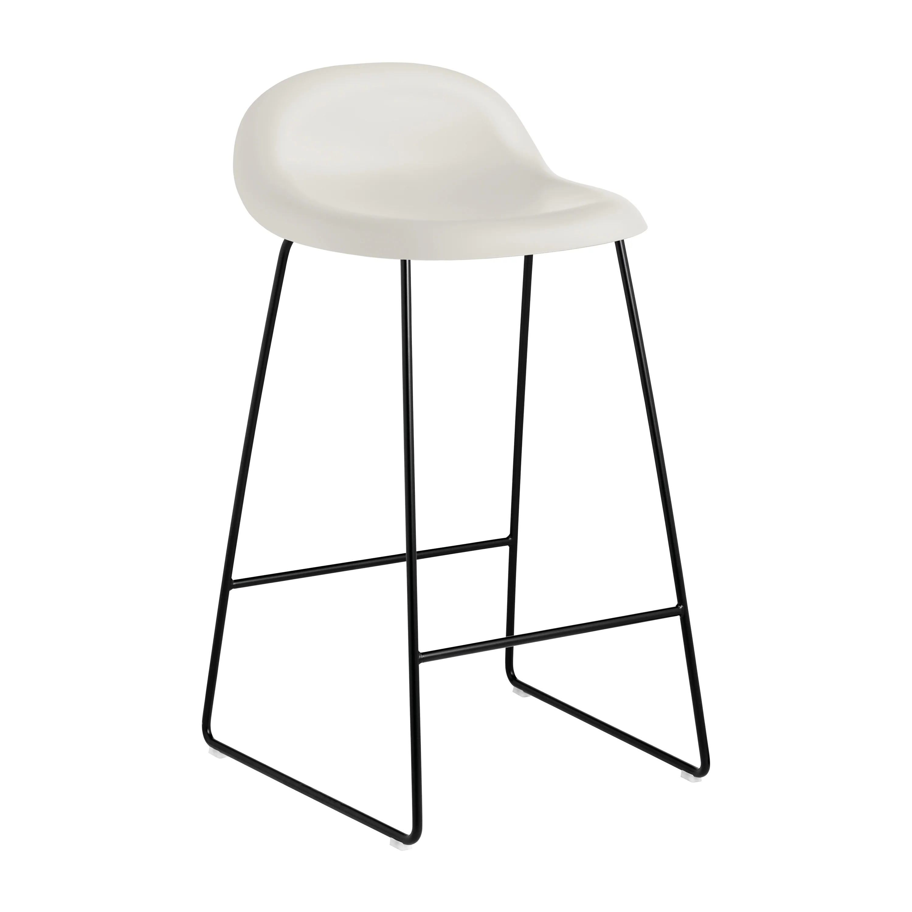 GUBI 3D Non Upholstered Bar and Counter Stool - Sledge Base - Image 19