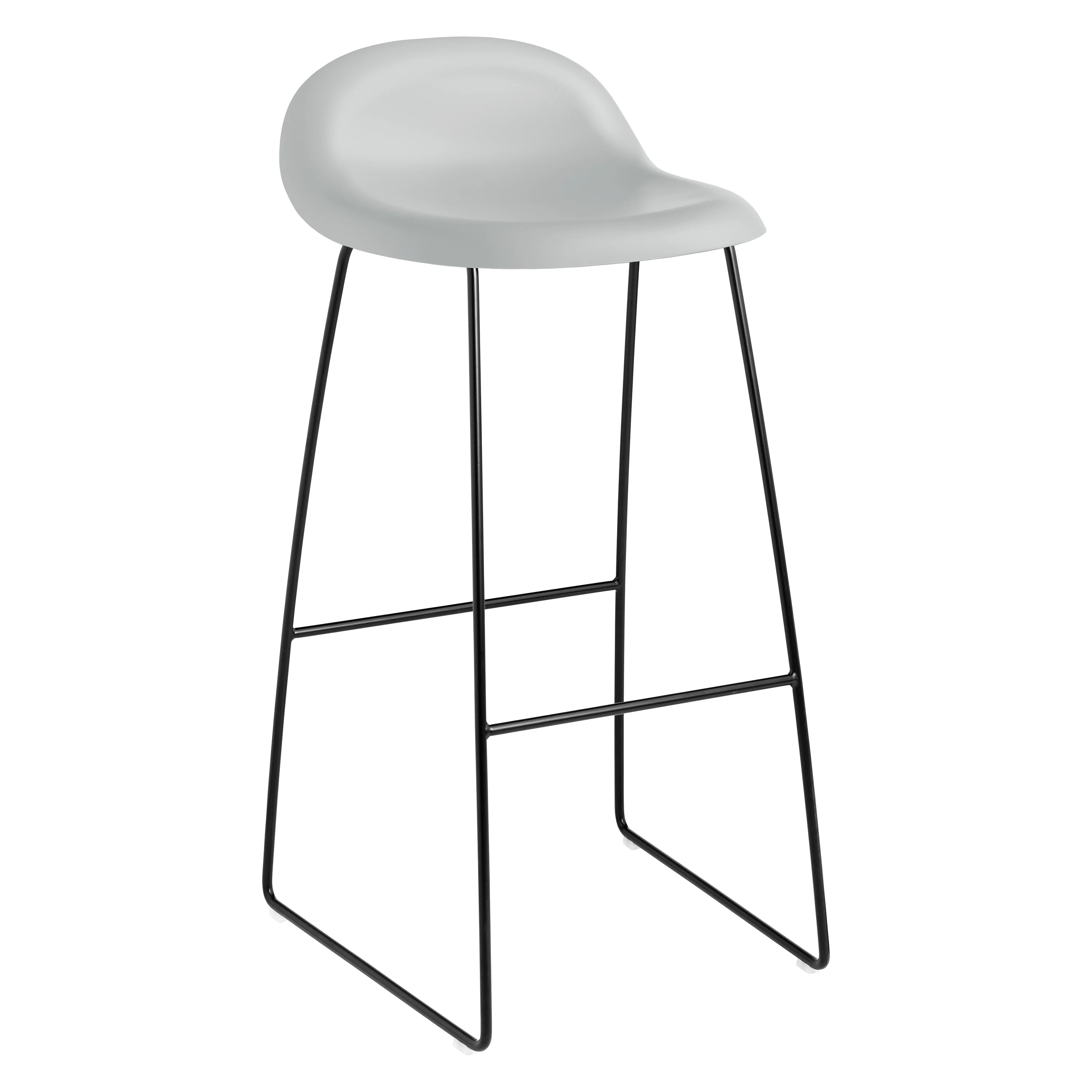GUBI 3D Non Upholstered Bar and Counter Stool - Sledge Base - Image 2