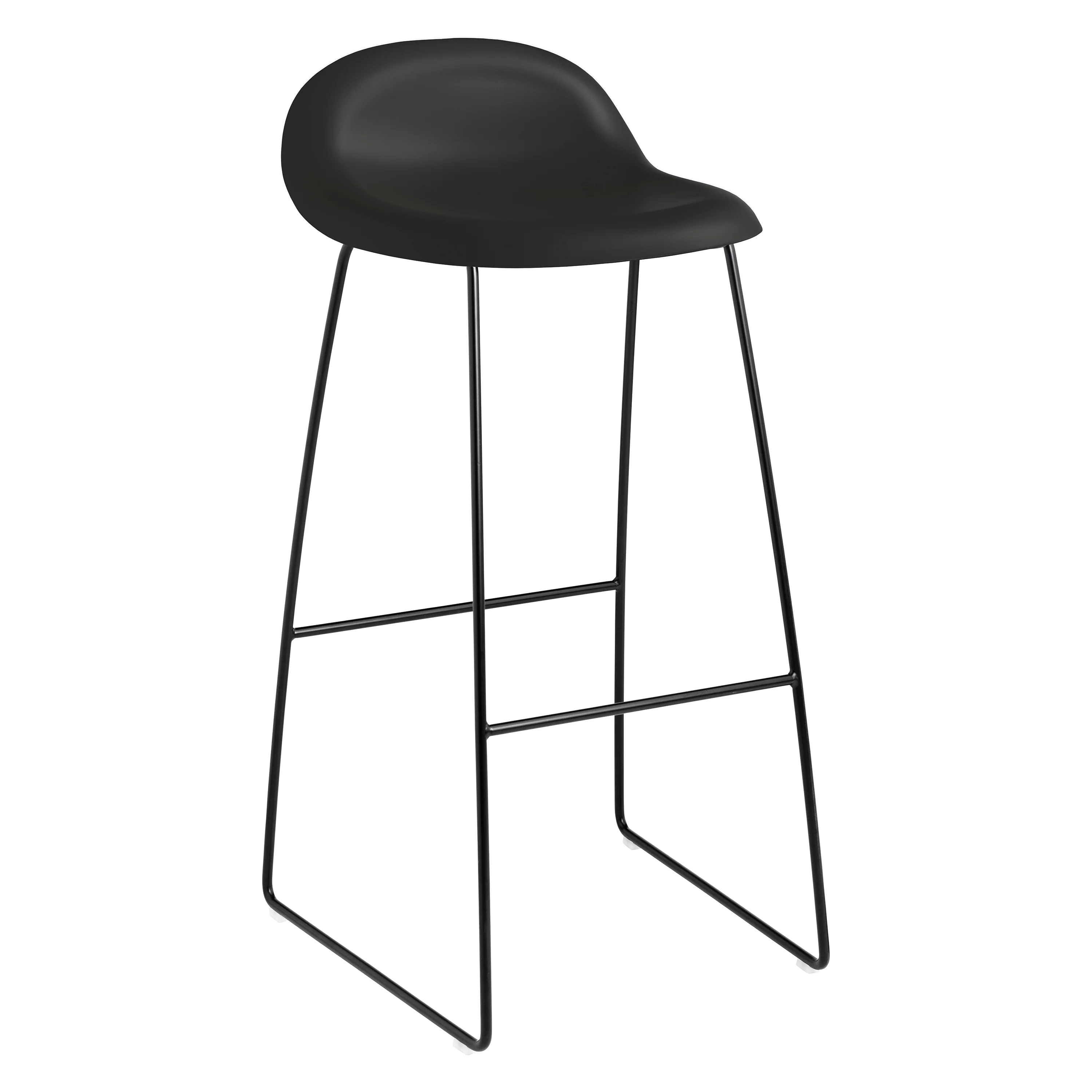 GUBI 3D Non Upholstered Bar and Counter Stool - Sledge Base - Image 21