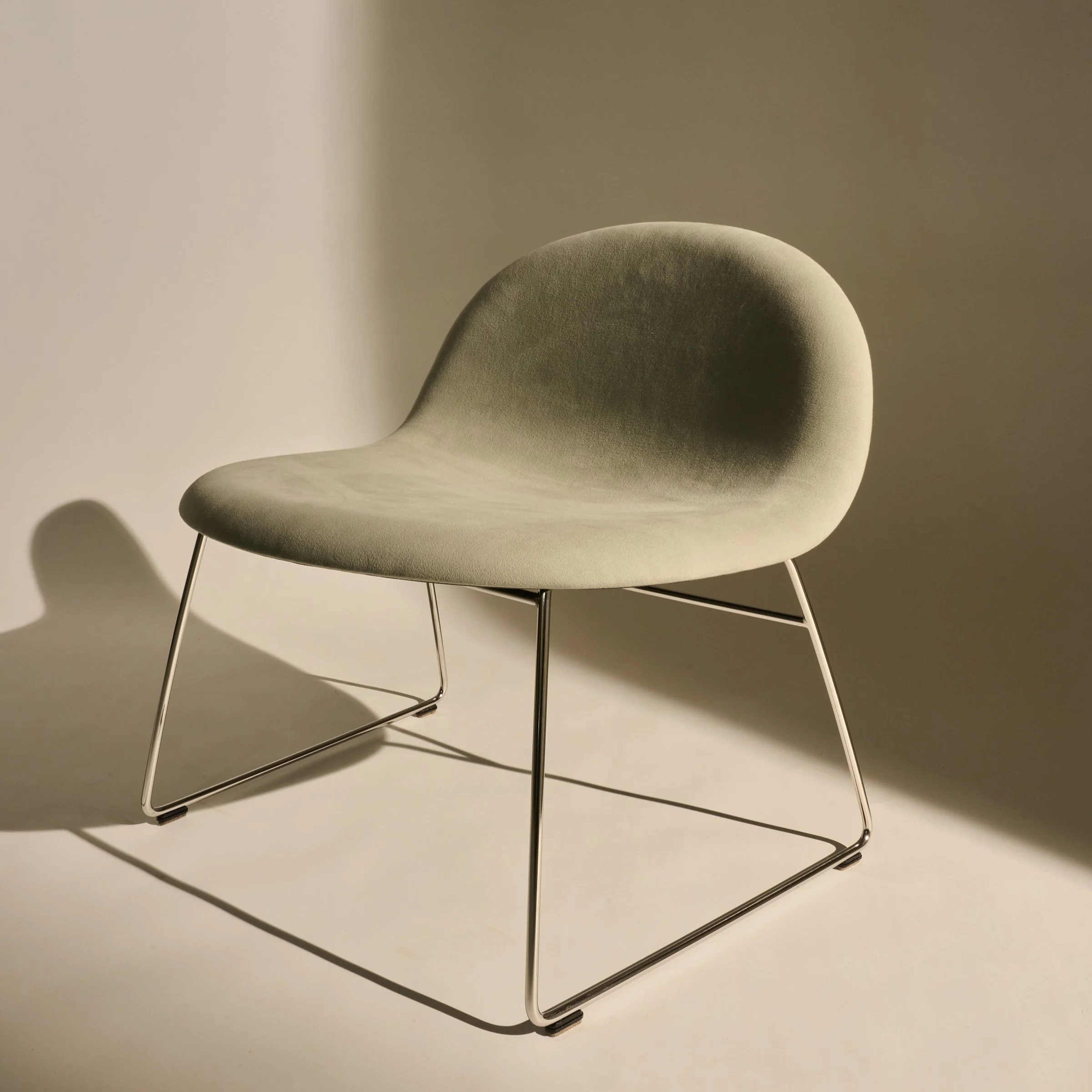 GUBI 3D Upholstered Lounge Chair - Sledge Base - Image 4