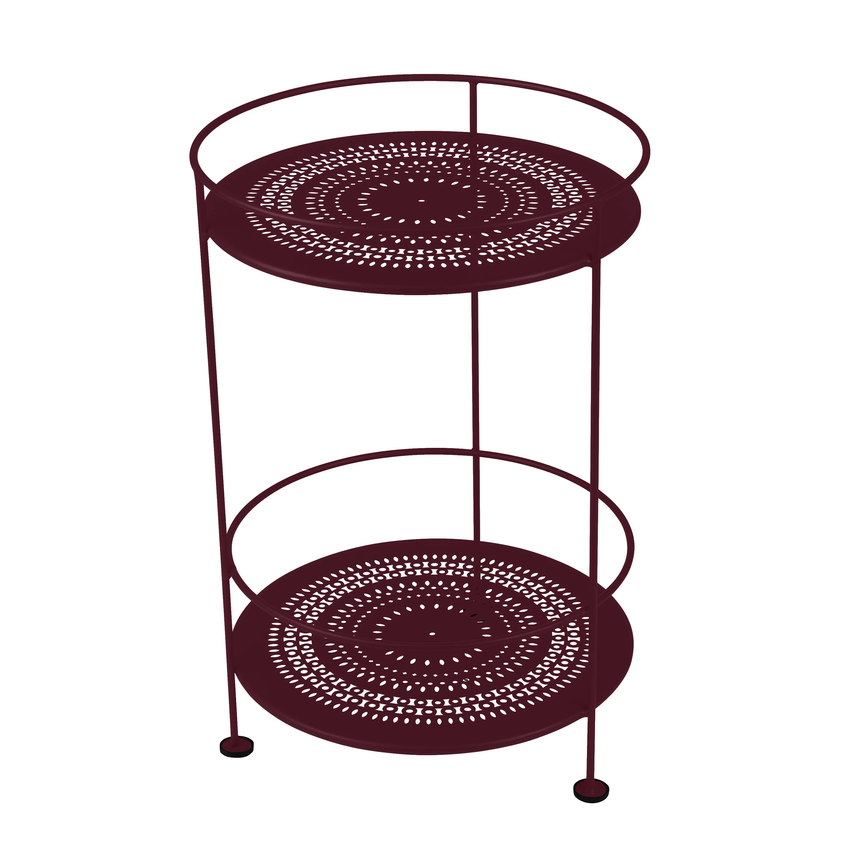 Guinguette Double Top Perforated Outdoor Side Table - Image 11