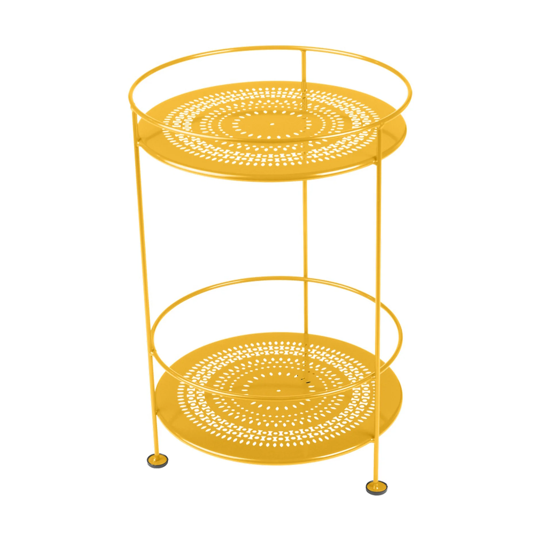Guinguette Double Top Perforated Outdoor Side Table - Image 32