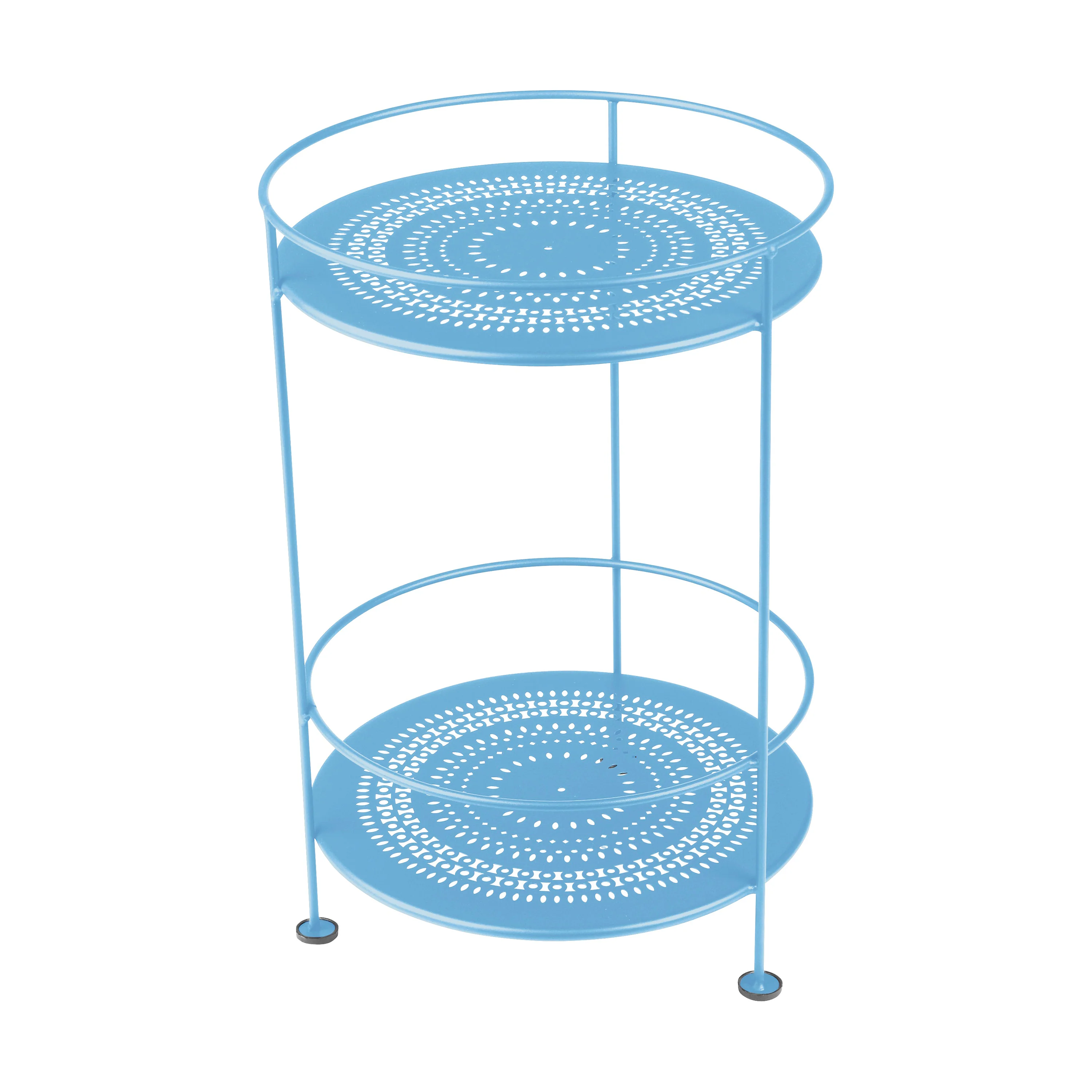 Guinguette Double Top Perforated Outdoor Side Table - Image 40
