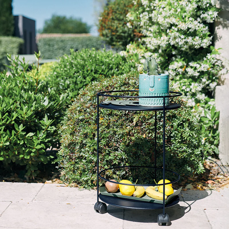 Guinguette Outdoor Side Table with Wheels - Image 7