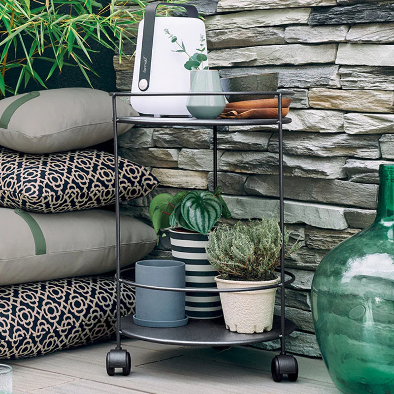 Guinguette Outdoor Side Table with Wheels - Image 8