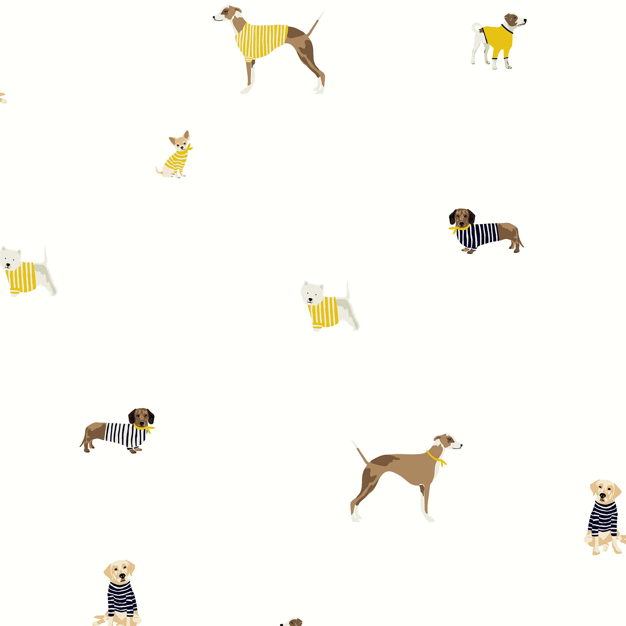 Joules Harbour Dogs Wallpaper Sample Swatch