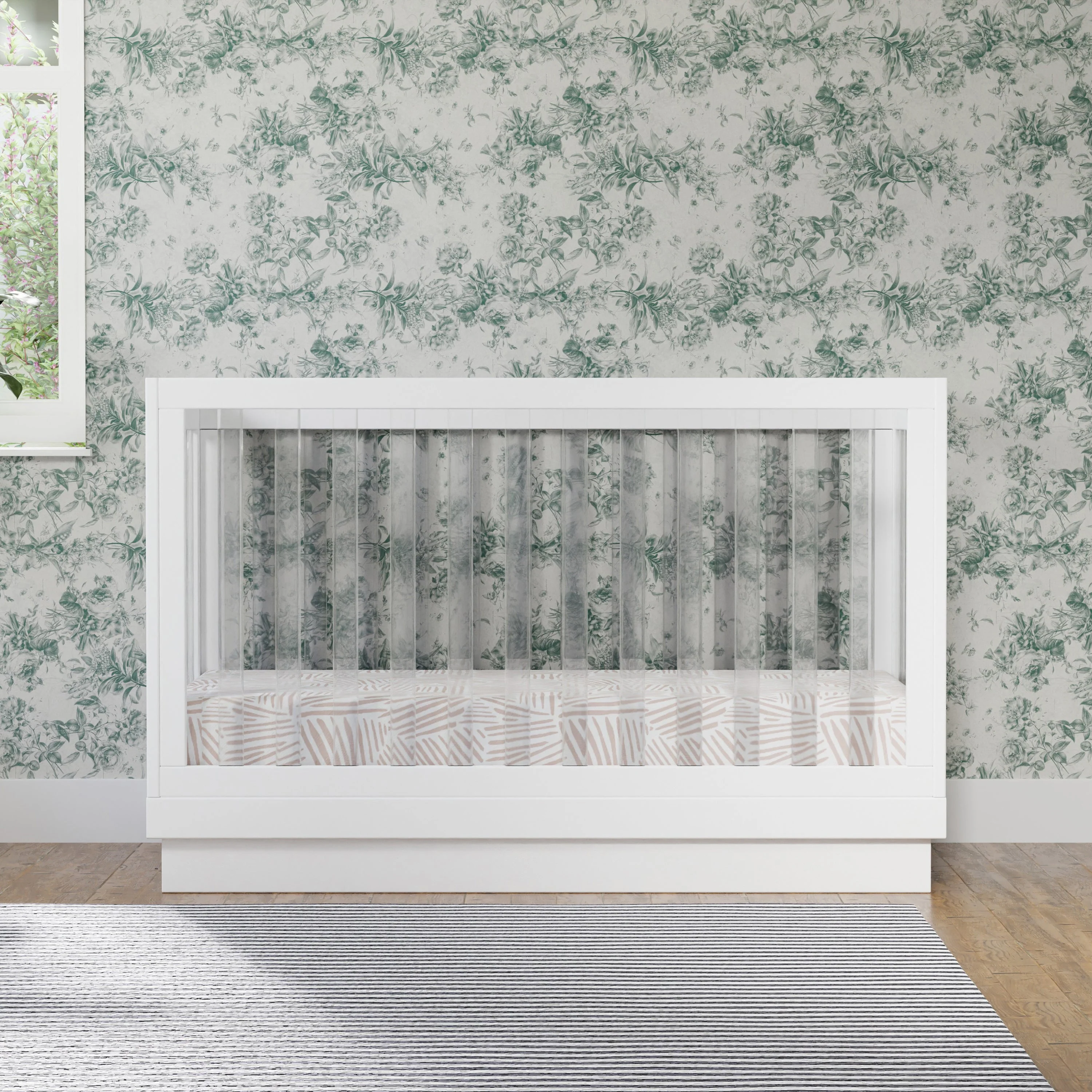 Harlow Acrylic 3-in-1 Convertible Crib with Toddler Bed Conversion Kit - Image 11