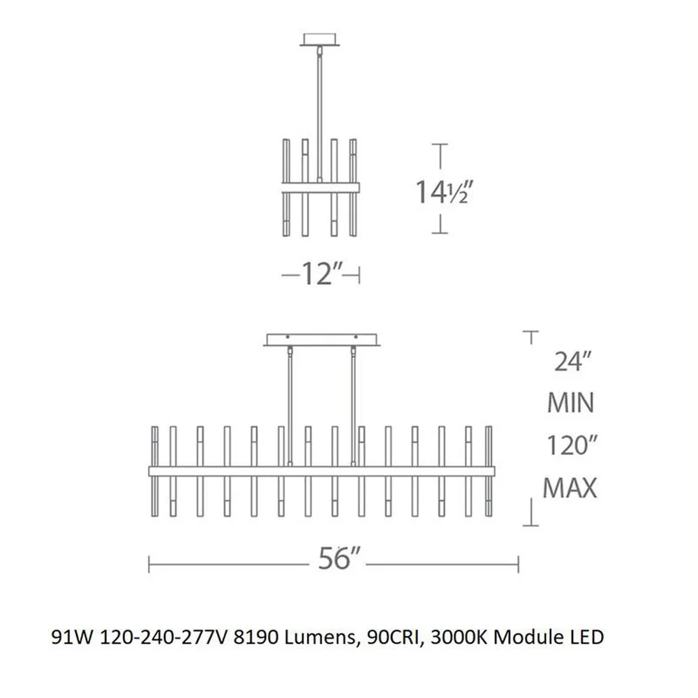 Harmonix LED Linear Chandelier - Image 8