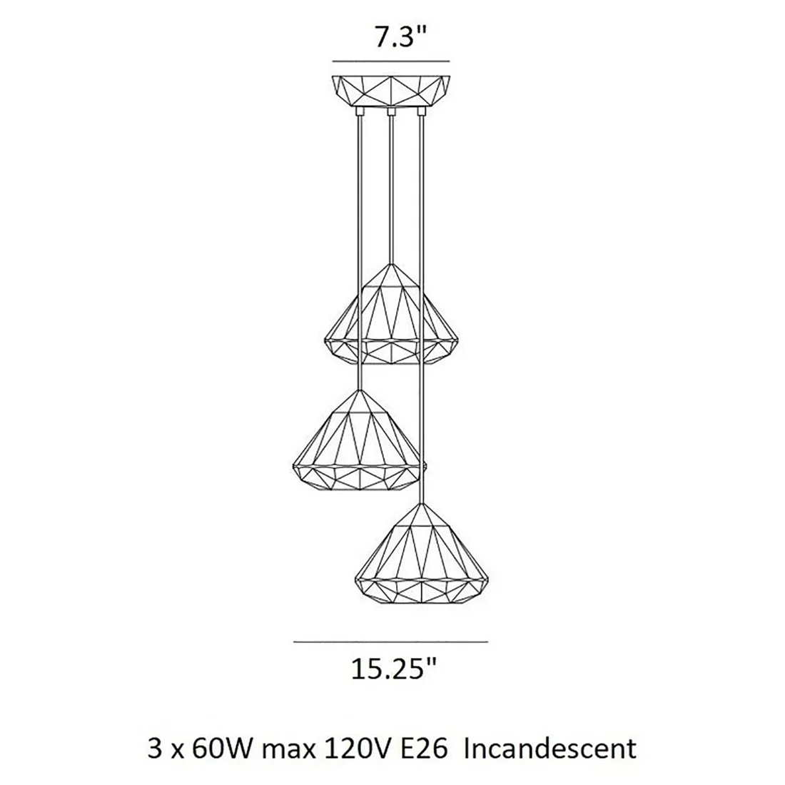Hatton One 3-Light Pendant Light - Image 4