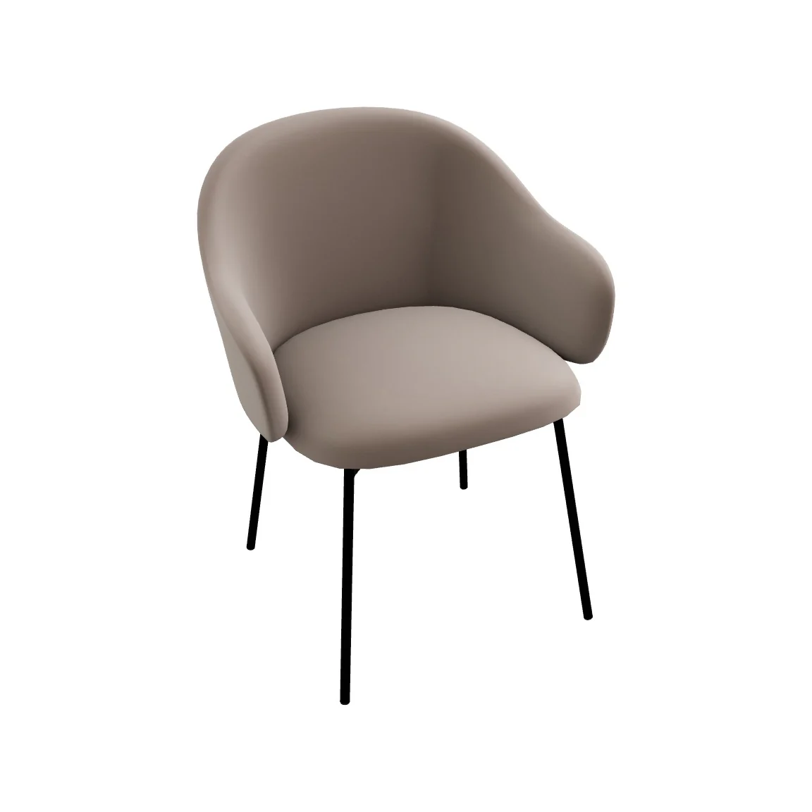 Holly Fab Upholstered Armchair with Metal Base - Image 22