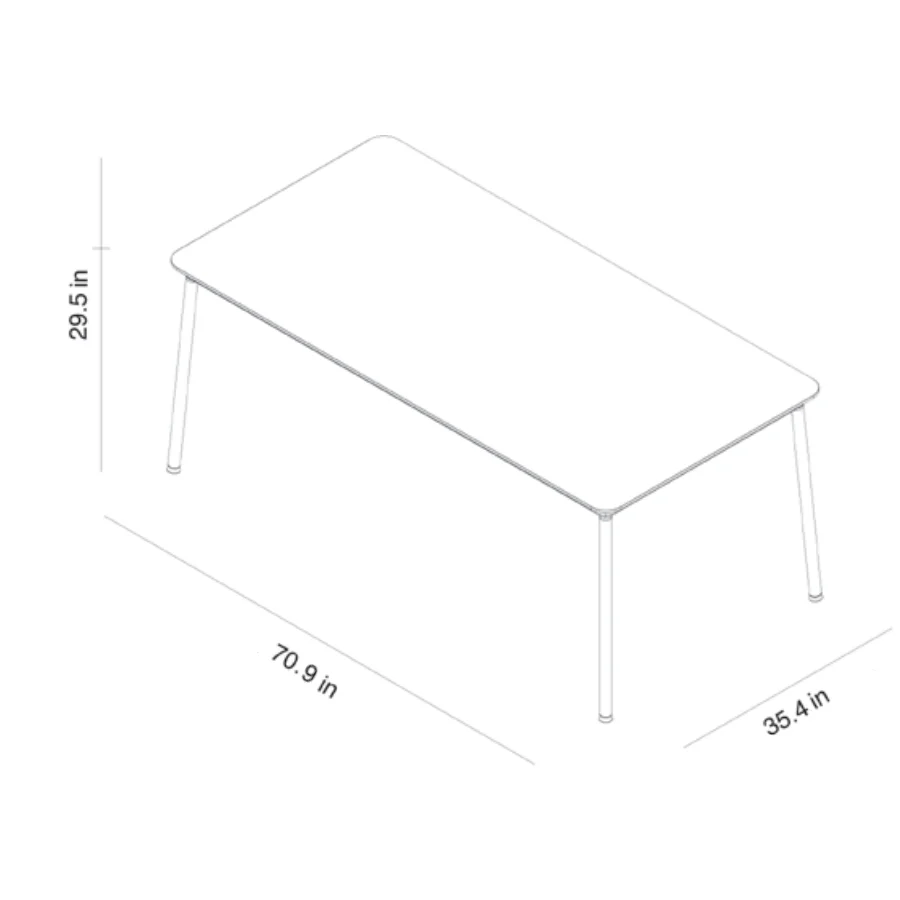 Hub Outdoor Rectangular Dining Table - Image 18