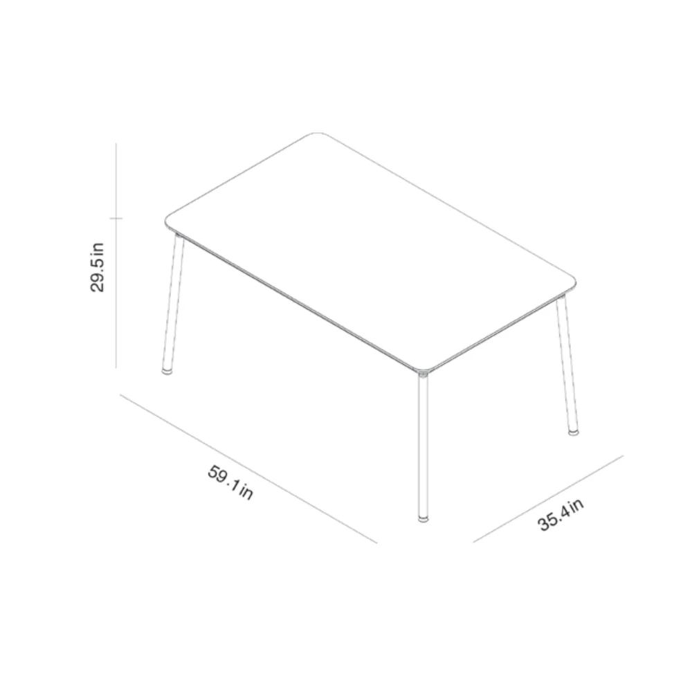 Hub Rectangular Dining Table - Image 9