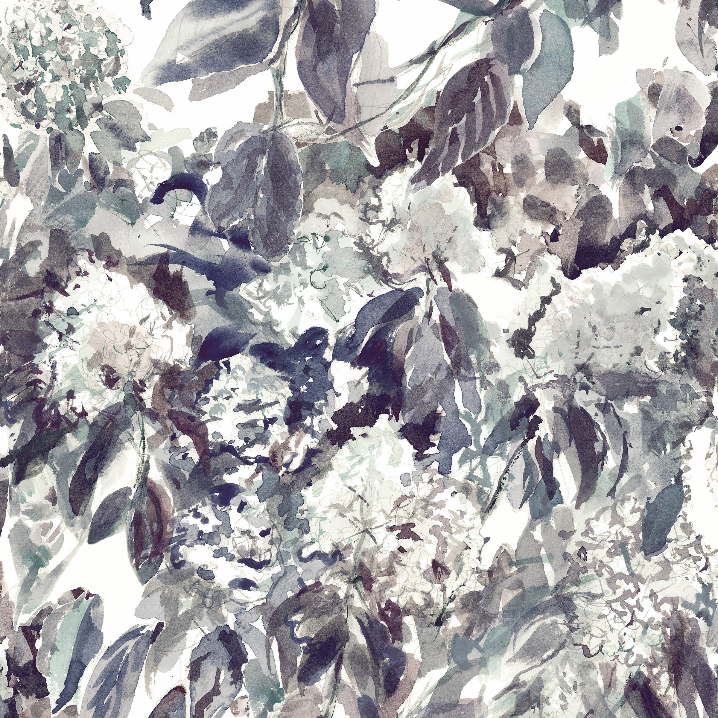 Hydrangea Garden Wallpaper Sample Swatch - Image 17