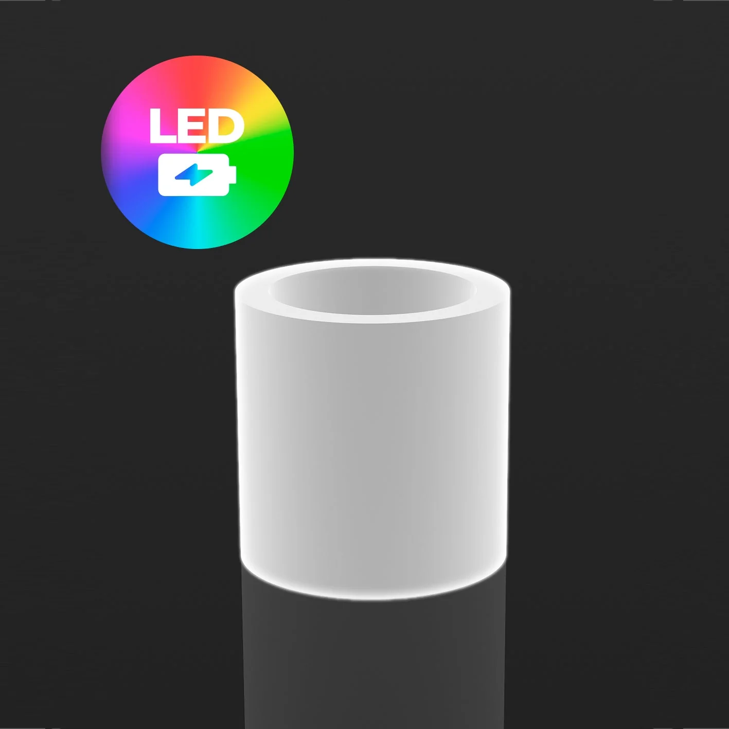 Illuminated Cylinder Planter - Image 3