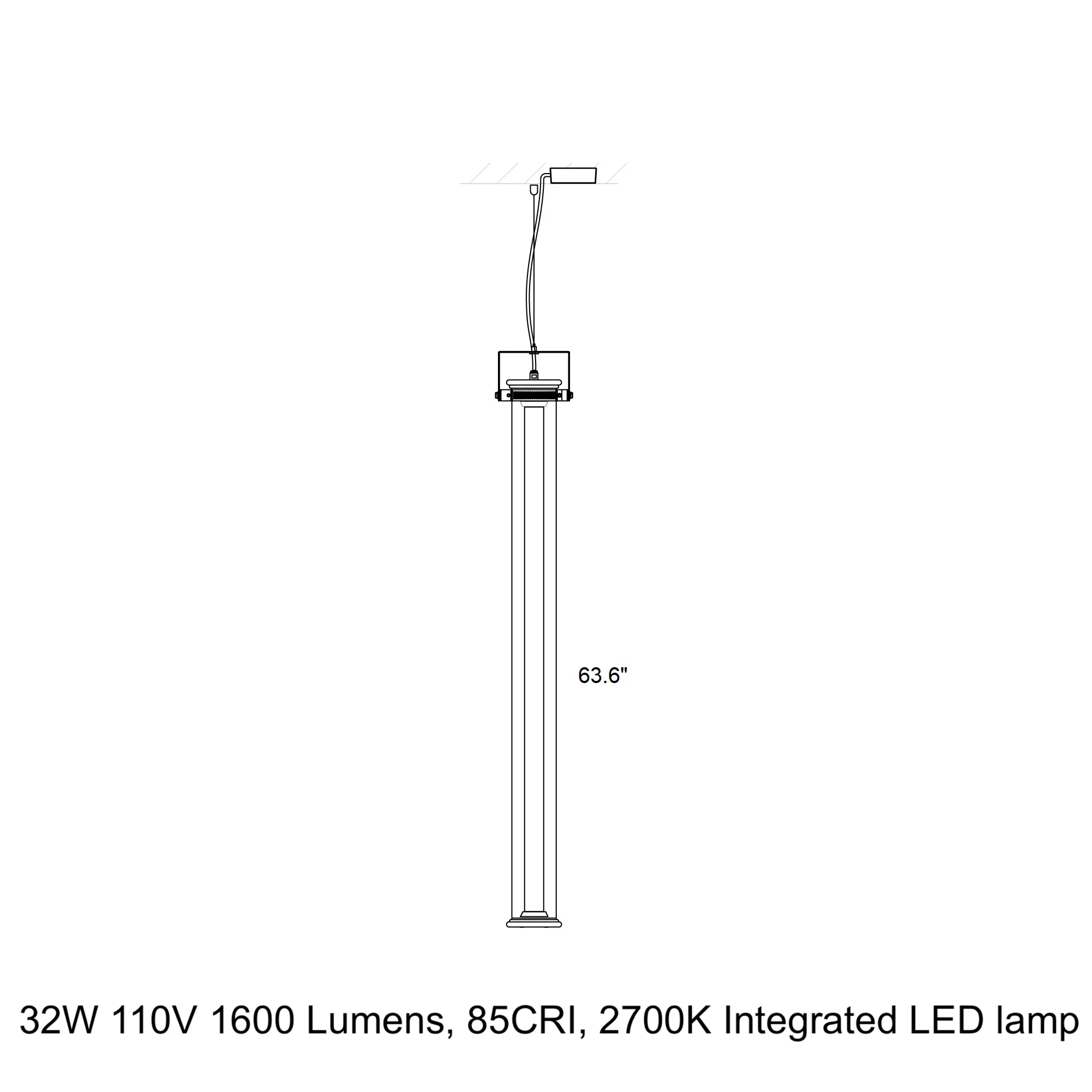 In The Tube 360 Vertical Outdoor Pendant Light - Image 4