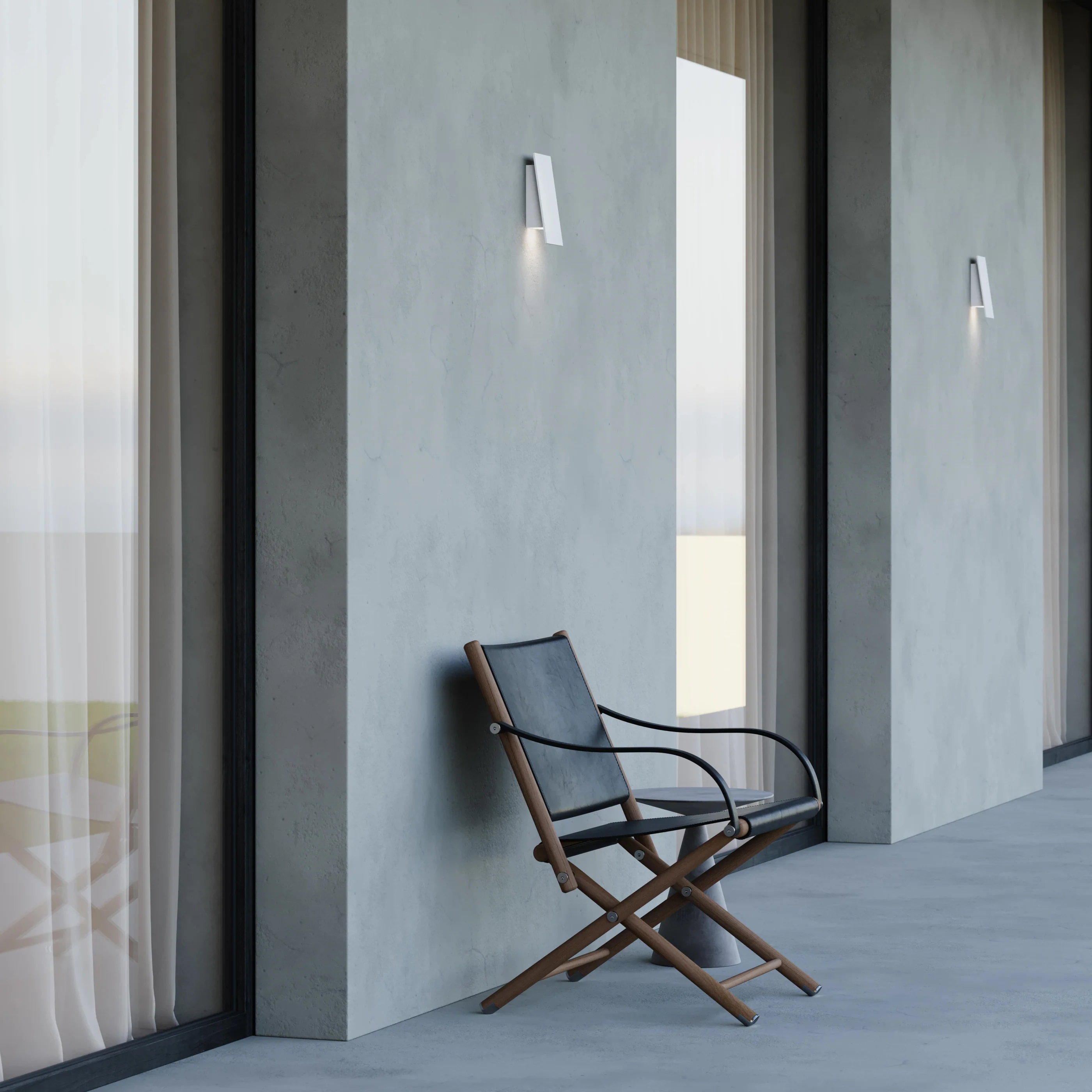 Inside-Out Angled Plane Narrow Outdoor Downlight Wall Light - Image 12