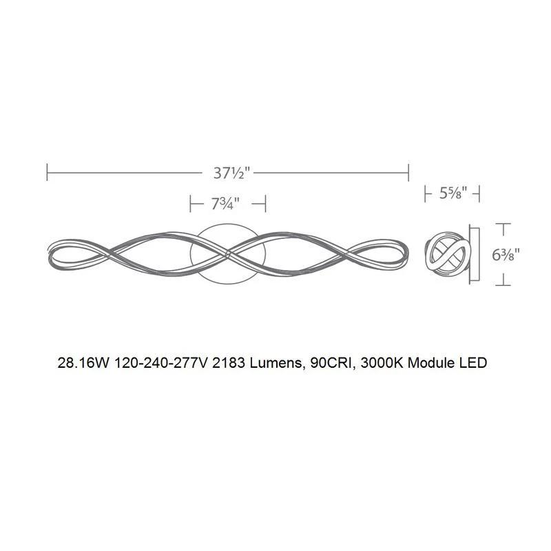 Interlace LED Bathroom Vanity / Wall Light - Image 9
