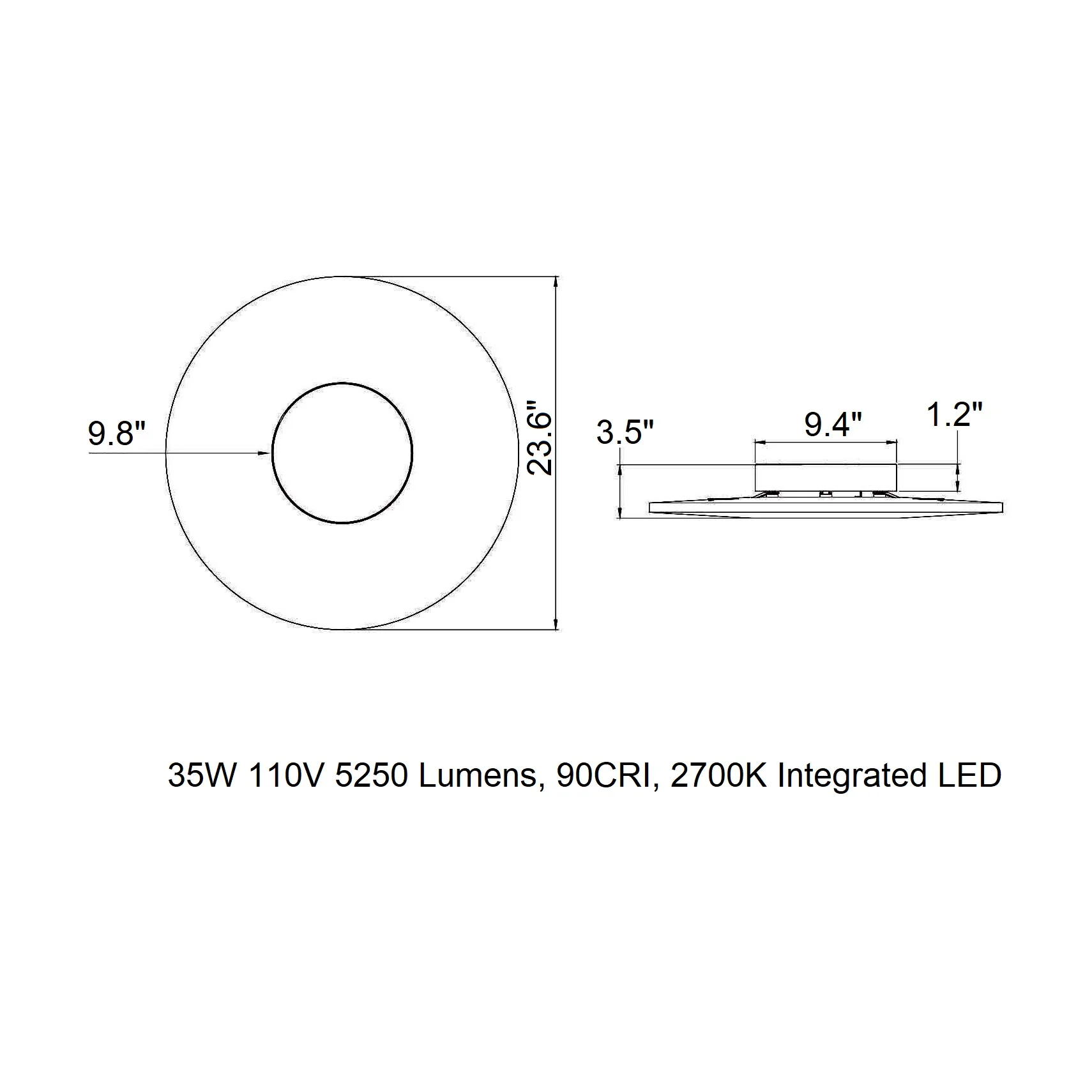 Iris LED Wall/Ceiling Light - Image 9