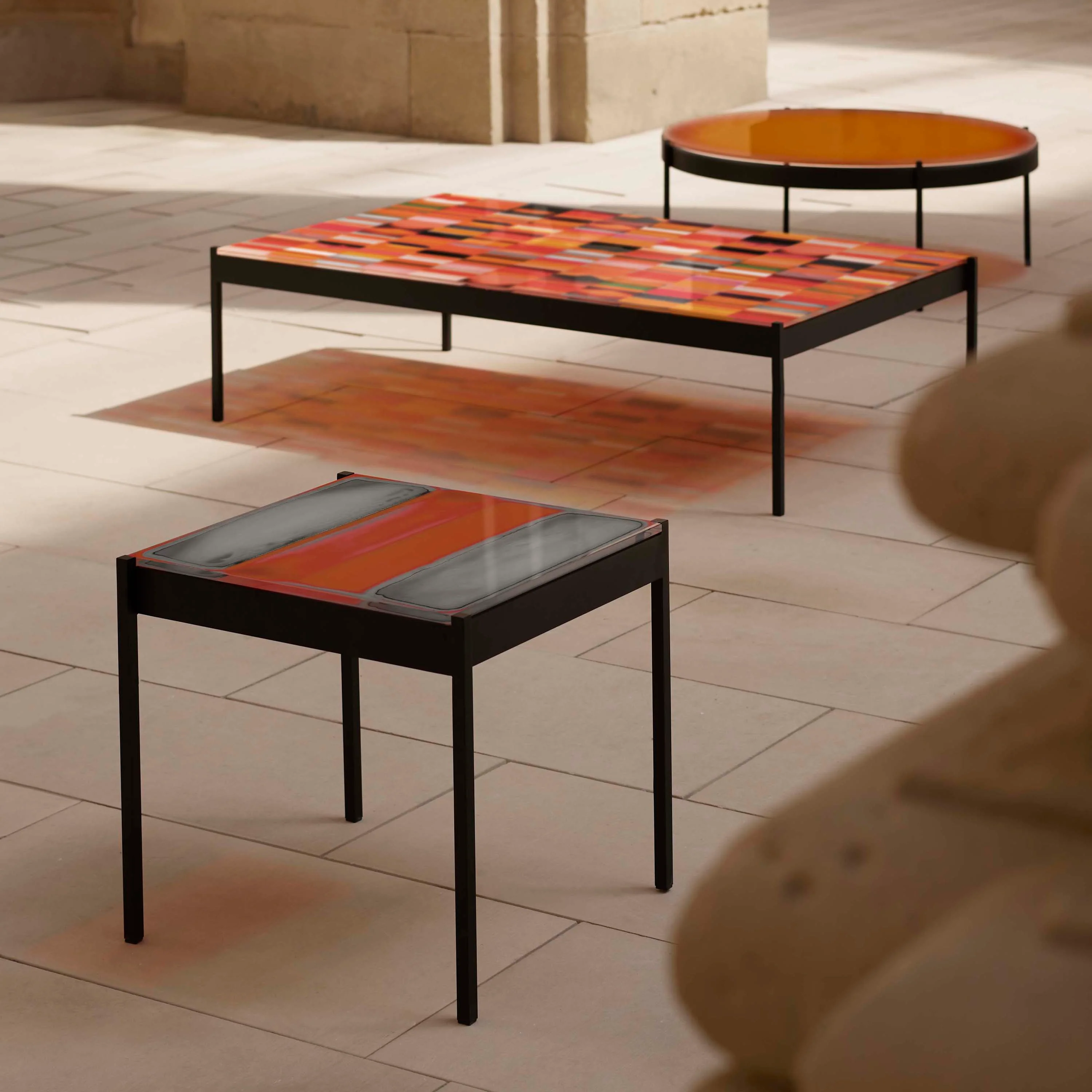 Iris Outdoor Square Coffee Table - Image 9