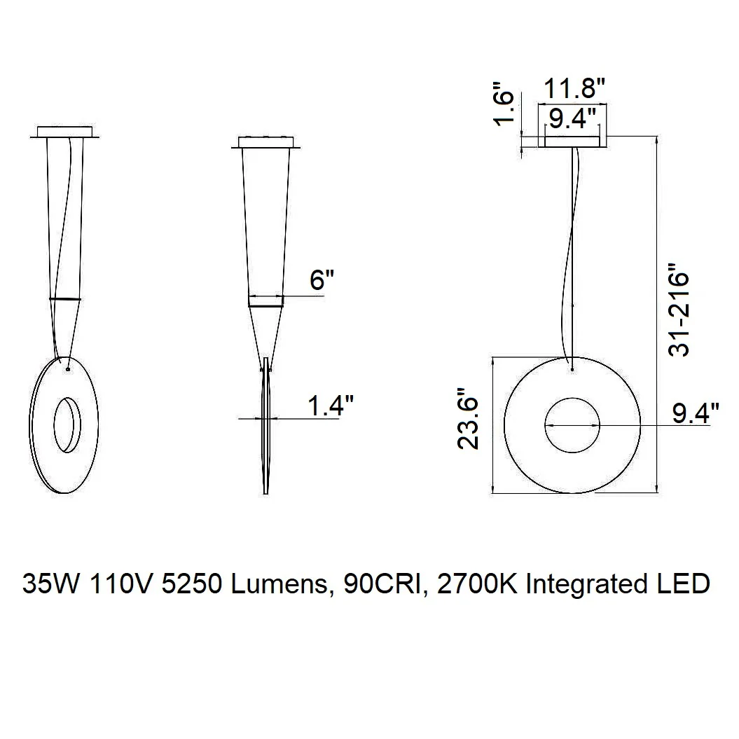 Iris Vertical LED Pendant Light - Image 12