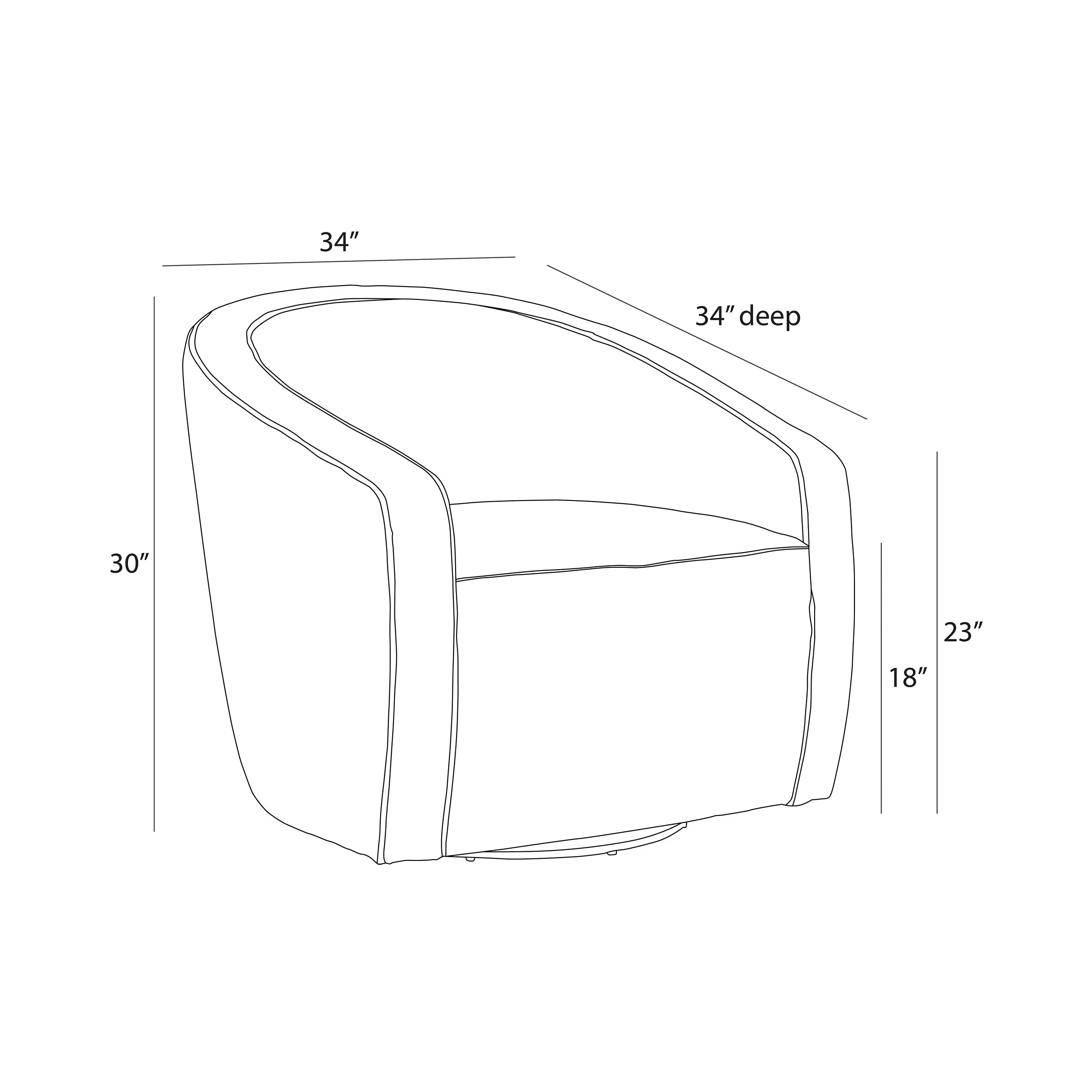 Isadora Swivel Lounge Chair - Image 10