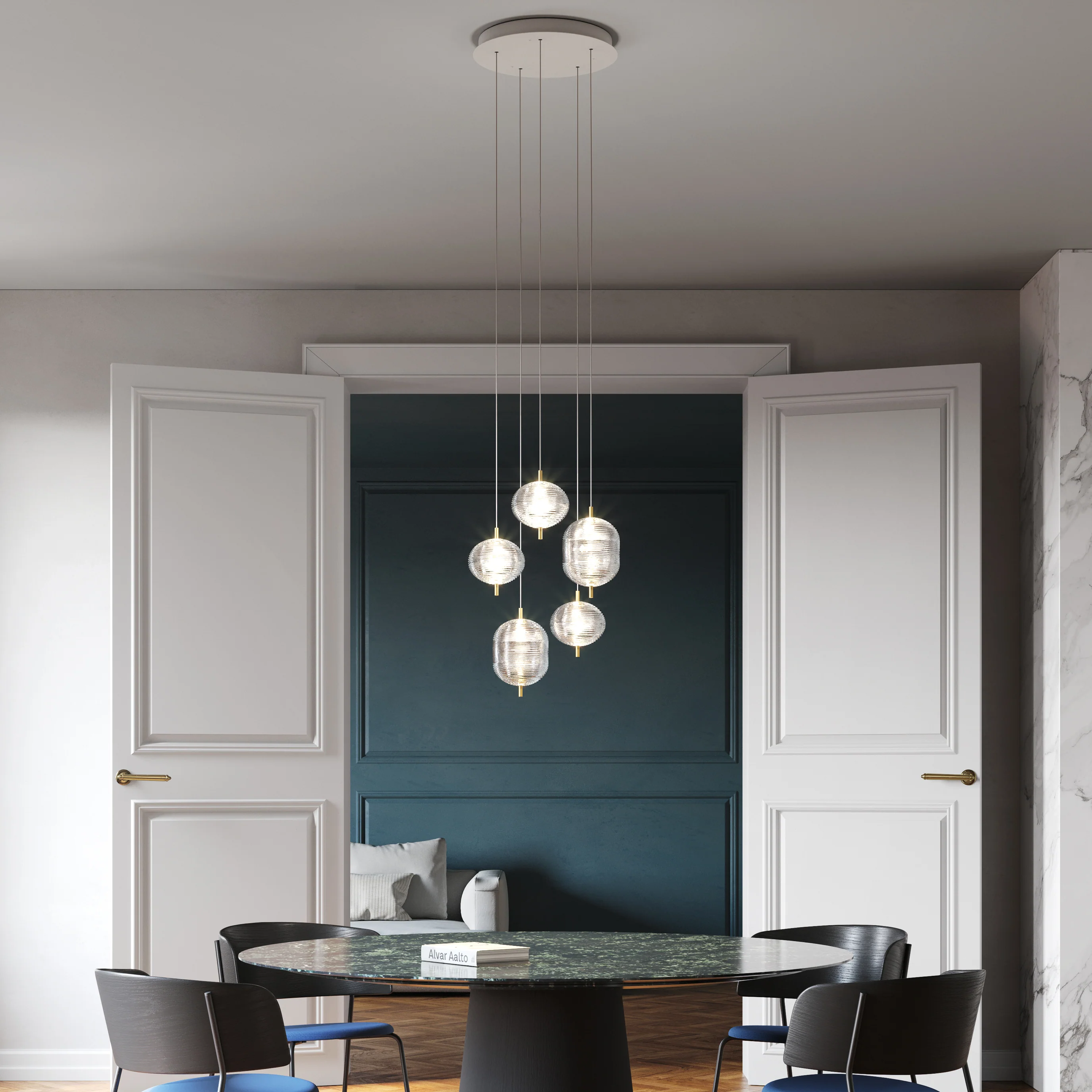 Jefferson Multi Light Round Pendant Light - Image 7