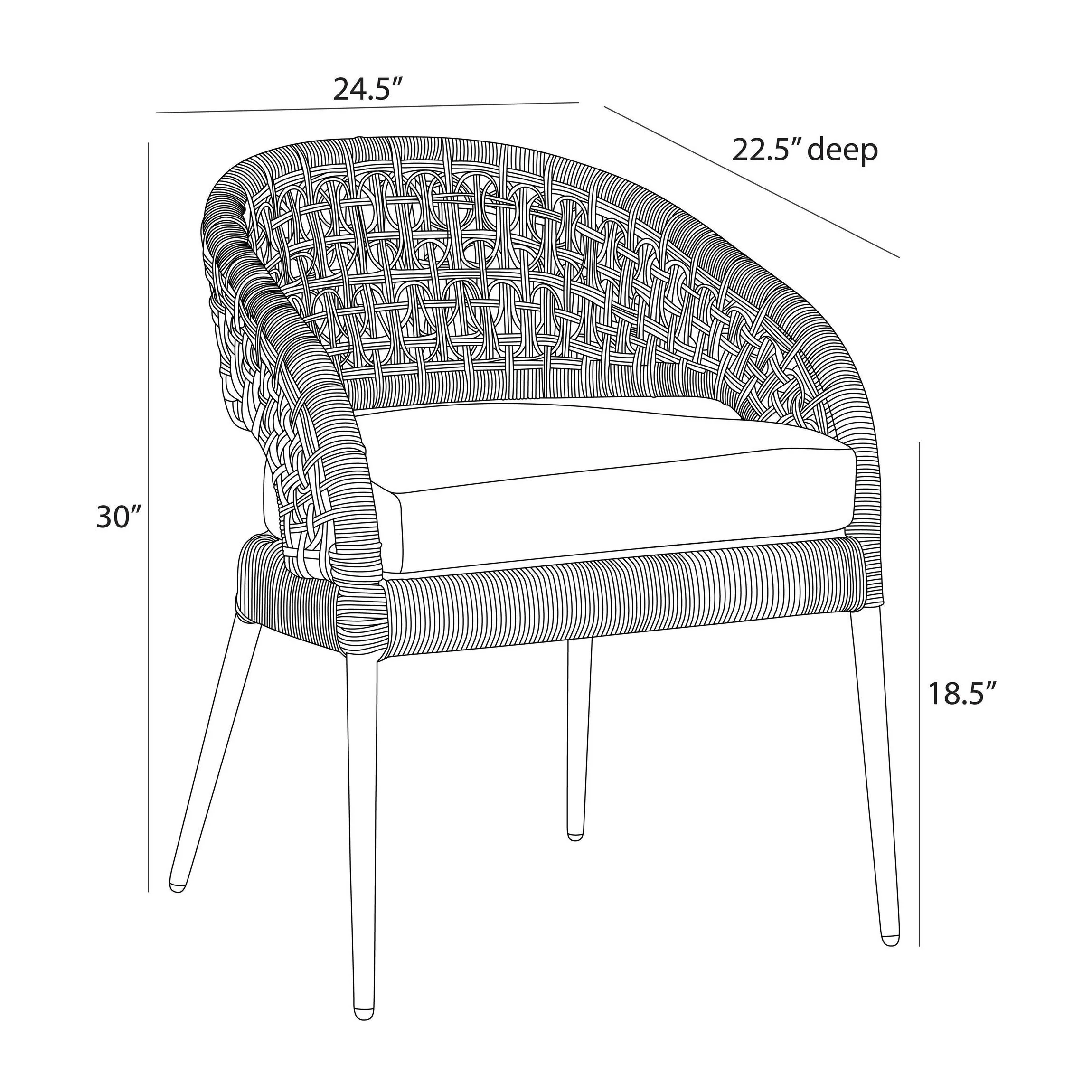Juri Outdoor Dining Chair - Image 11