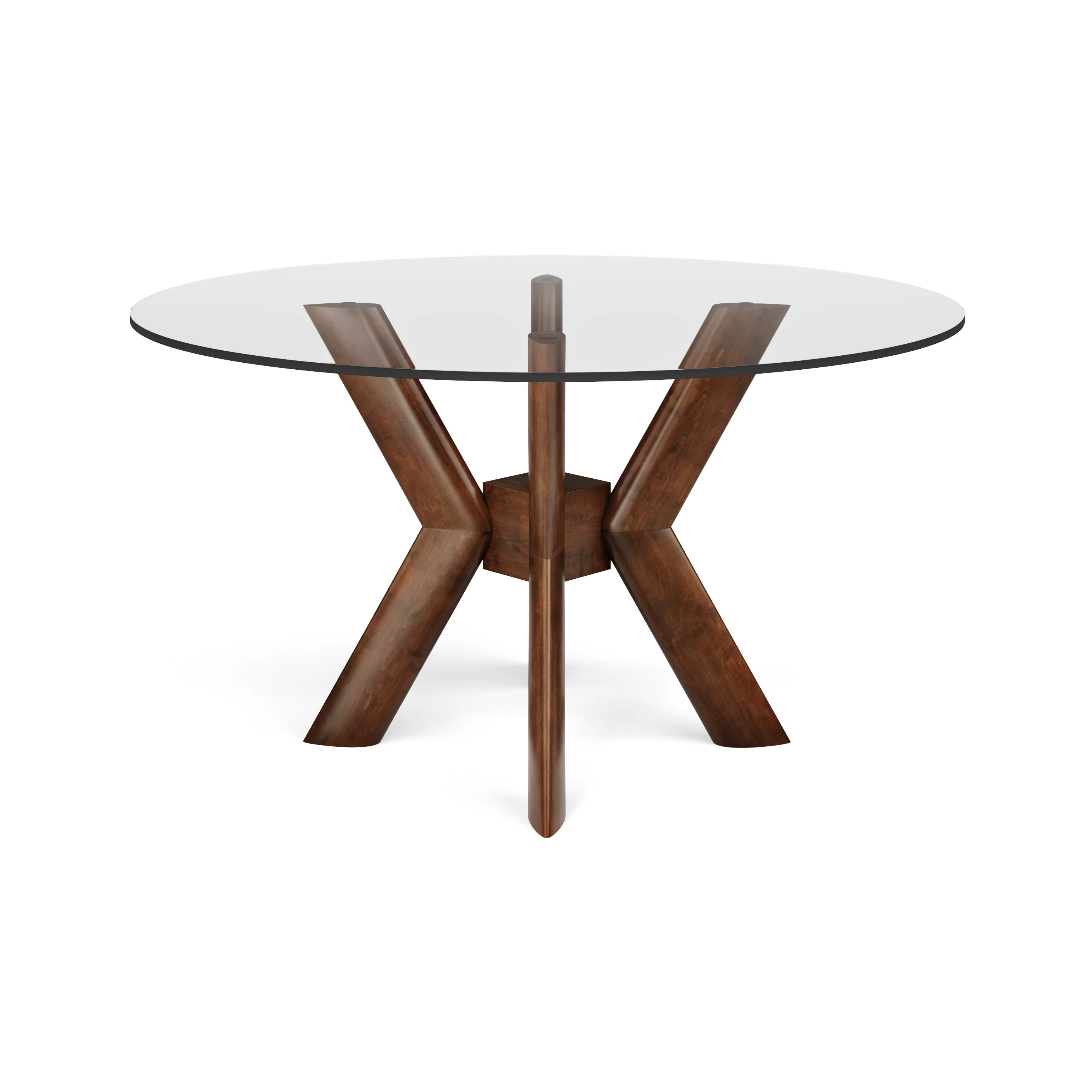 K-Base Round Dining Table - Glass Top - Image 11