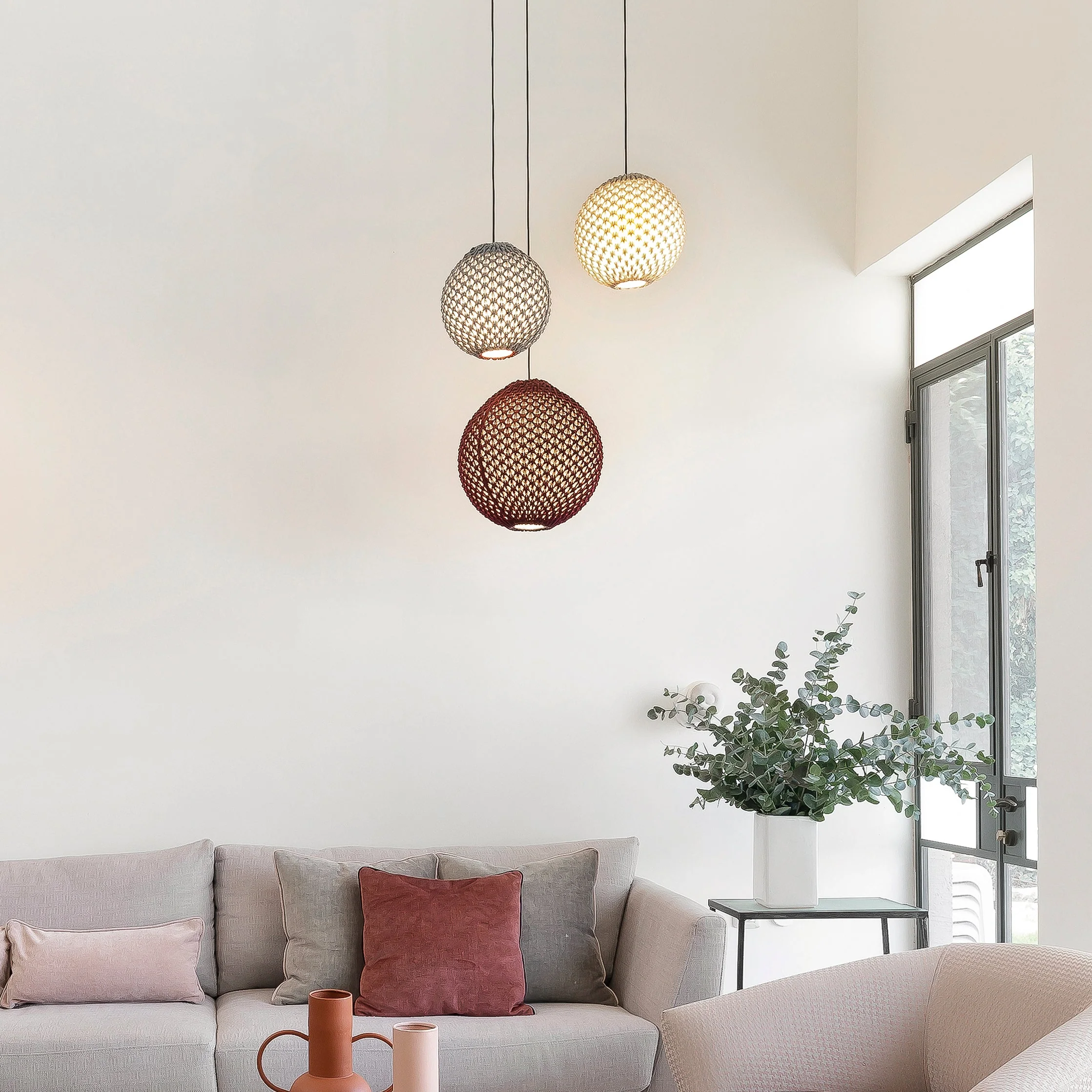 Knitted Falling LED Pendant Light - Image 10