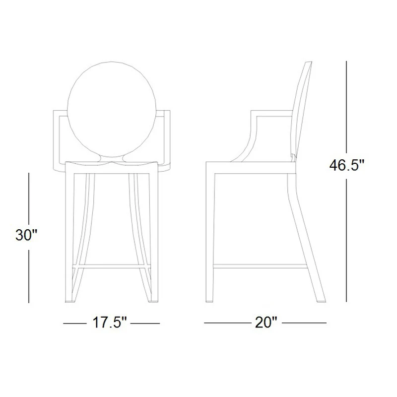 Kong Bar and Counter Stool with Arms - Image 5