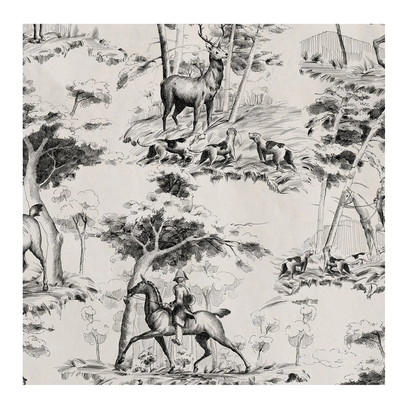La Chasse Wallpaper Sample Swatch - Image 6