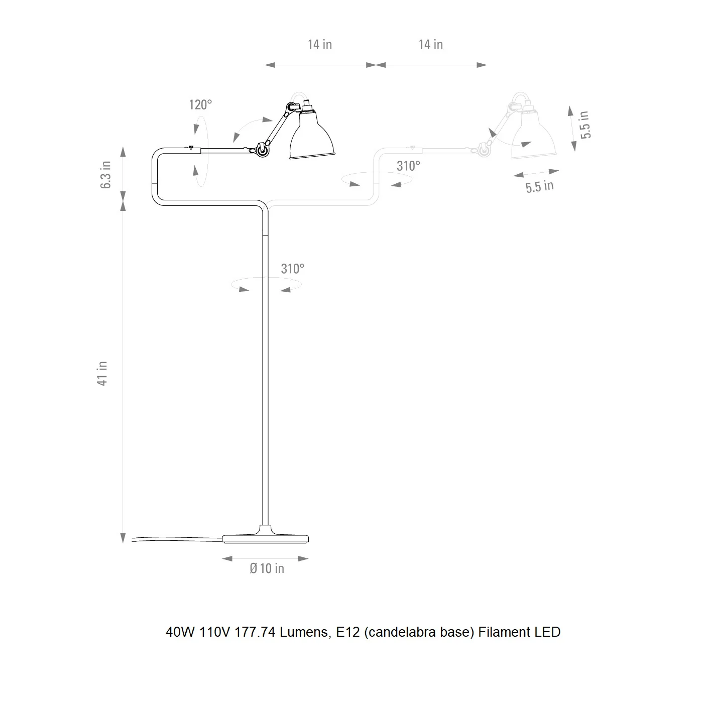 Lampe Gras N°411 Floor Lamp - Image 26