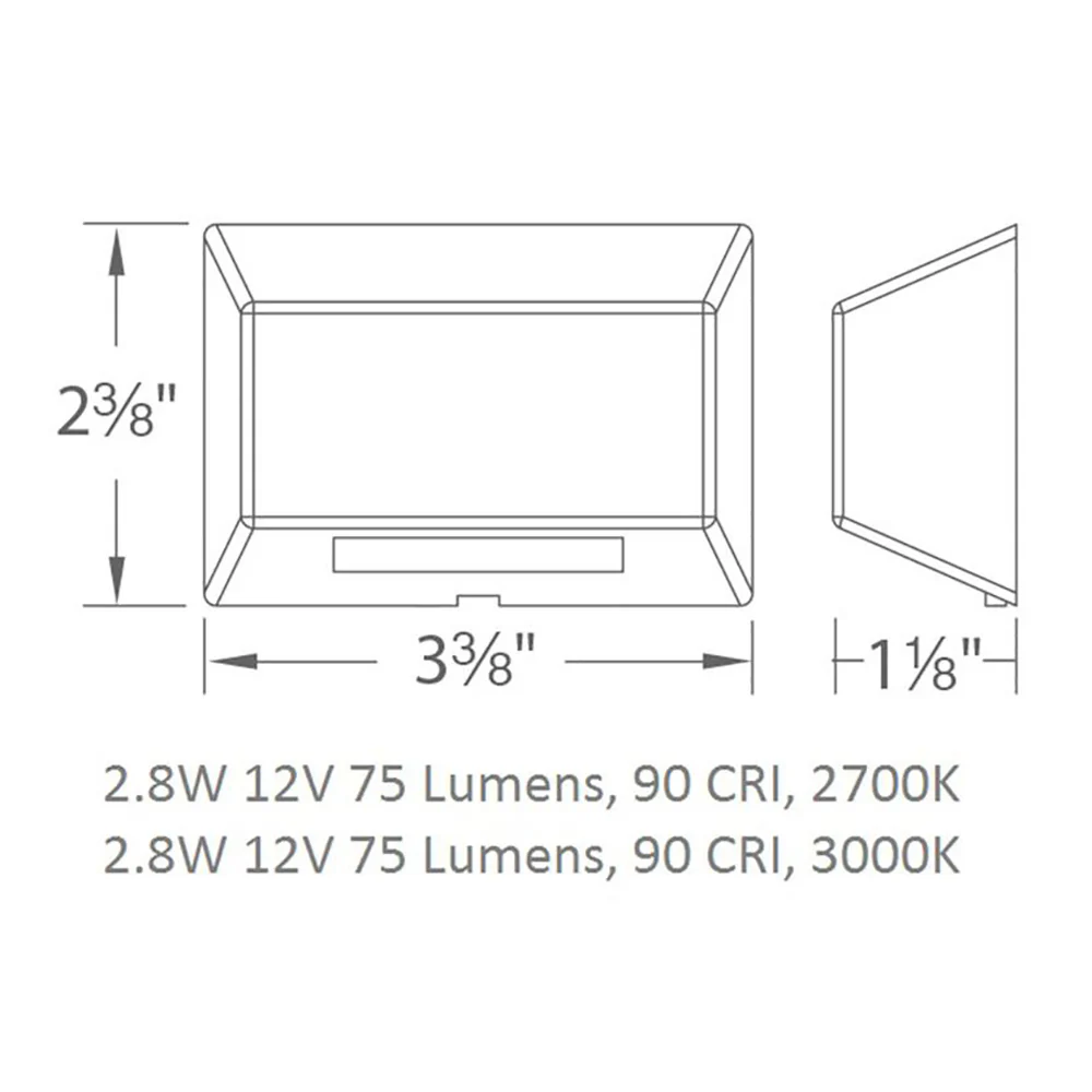 LED 12V Rectangle Outdoor Deck and Patio Light - Image 7