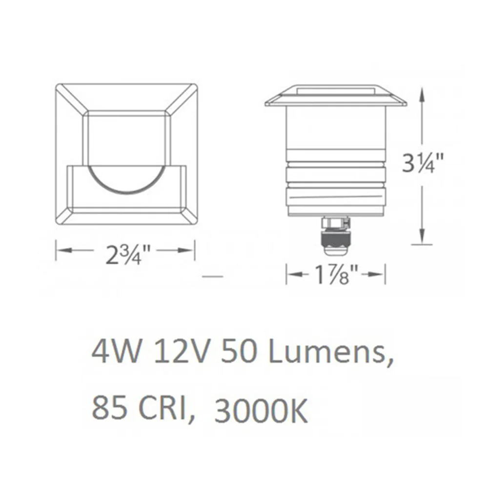 Low Voltage 2061 Outdoor Square Step and Wall Light - Image 6