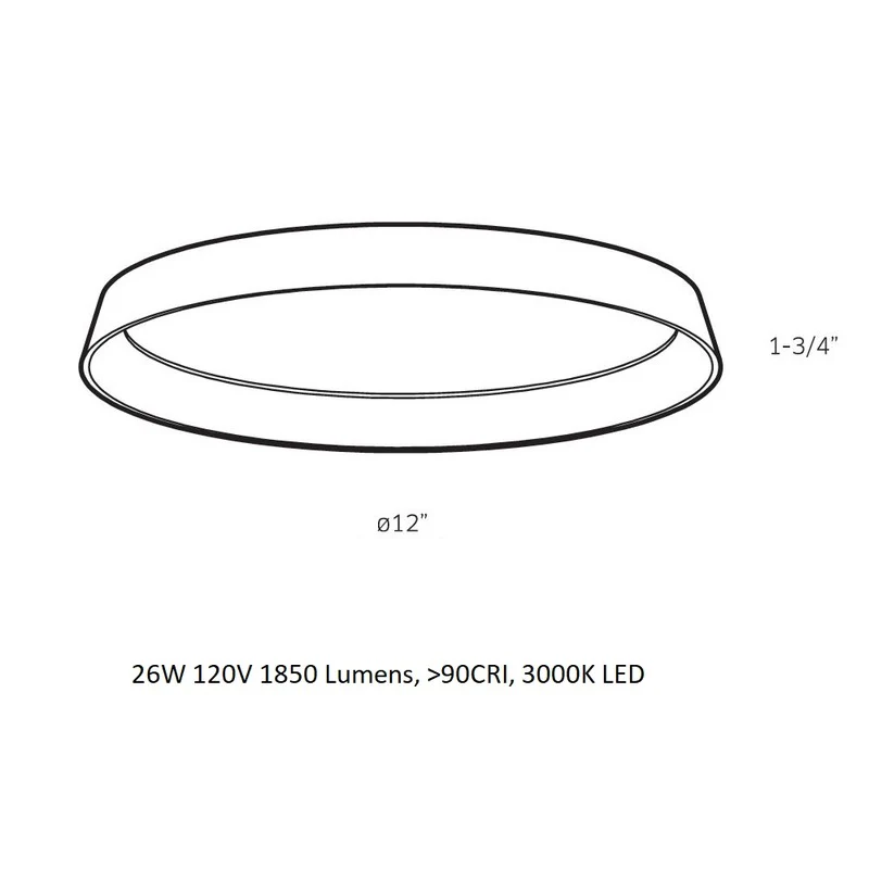 LED Aurora Dual Zone Flush Mount - Image 3