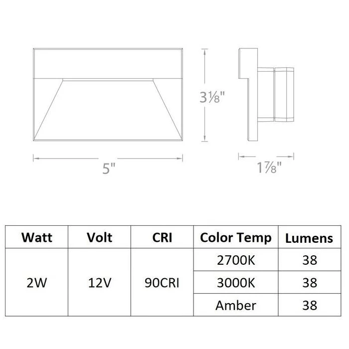 Low Voltage 4091 Outdoor Horizontal Step and Wall Light - Image 5