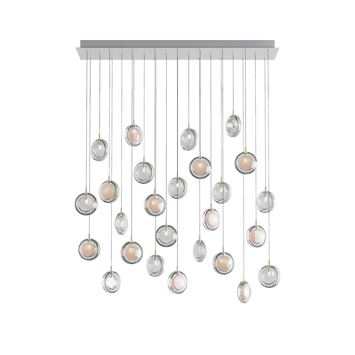 Lens Rectangle LED Chandelier - Image 6