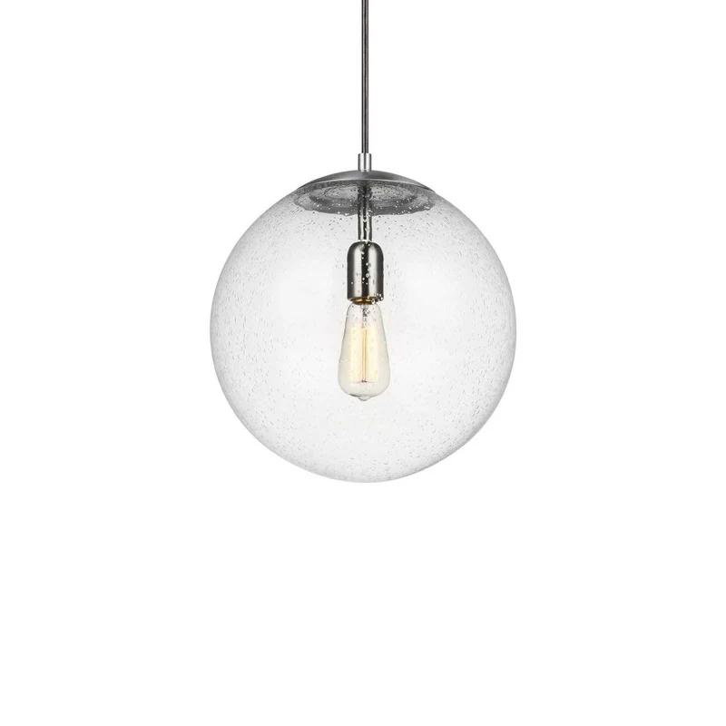 Leo Globe Pendant Light - Clear Seeded Glass - Image 5