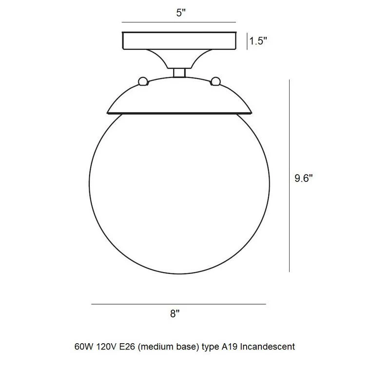 Leo Wall / Ceiling Semi-Flush Mount - Clear Seeded Glass - Image 2