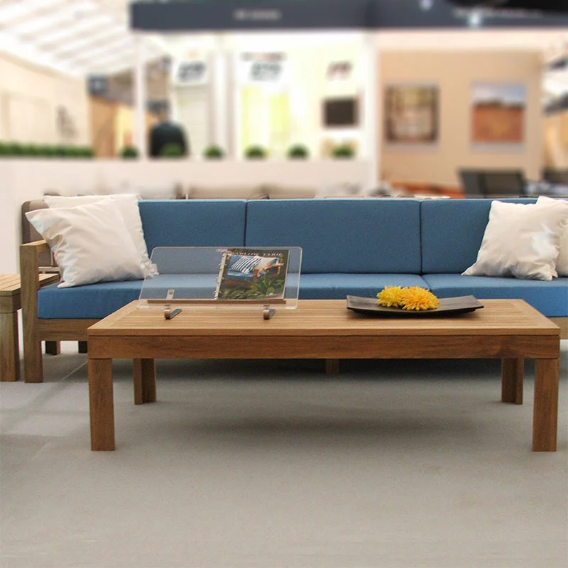 Linear Rectangular Outdoor Coffee Table - Image 2