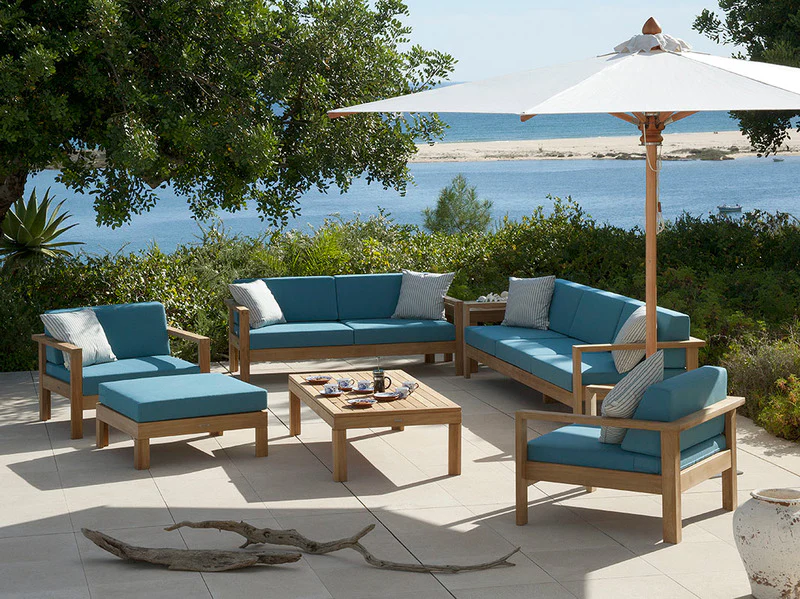 Linear Rectangular Outdoor Coffee Table - Image 6