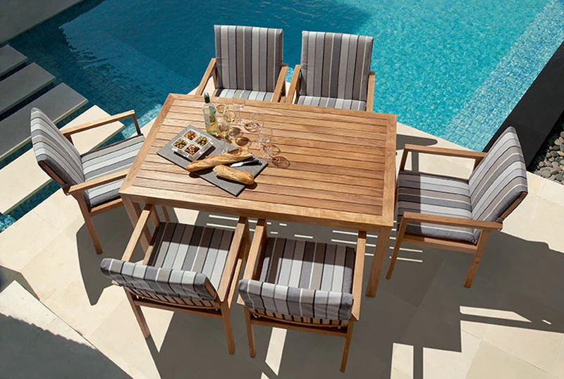 Linear Rectangular Outdoor Dining Table - Image 4
