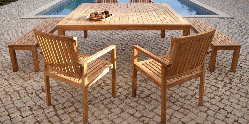 Linear Square Outdoor Dining Table - Image 5